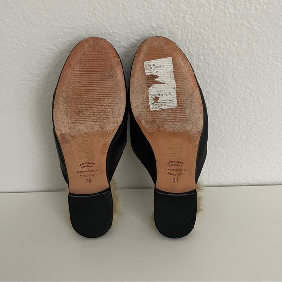 Summit White Mountain Abelle Black Faux Fur Leather Mules Women’s Size 6 - Picture 9 of 10